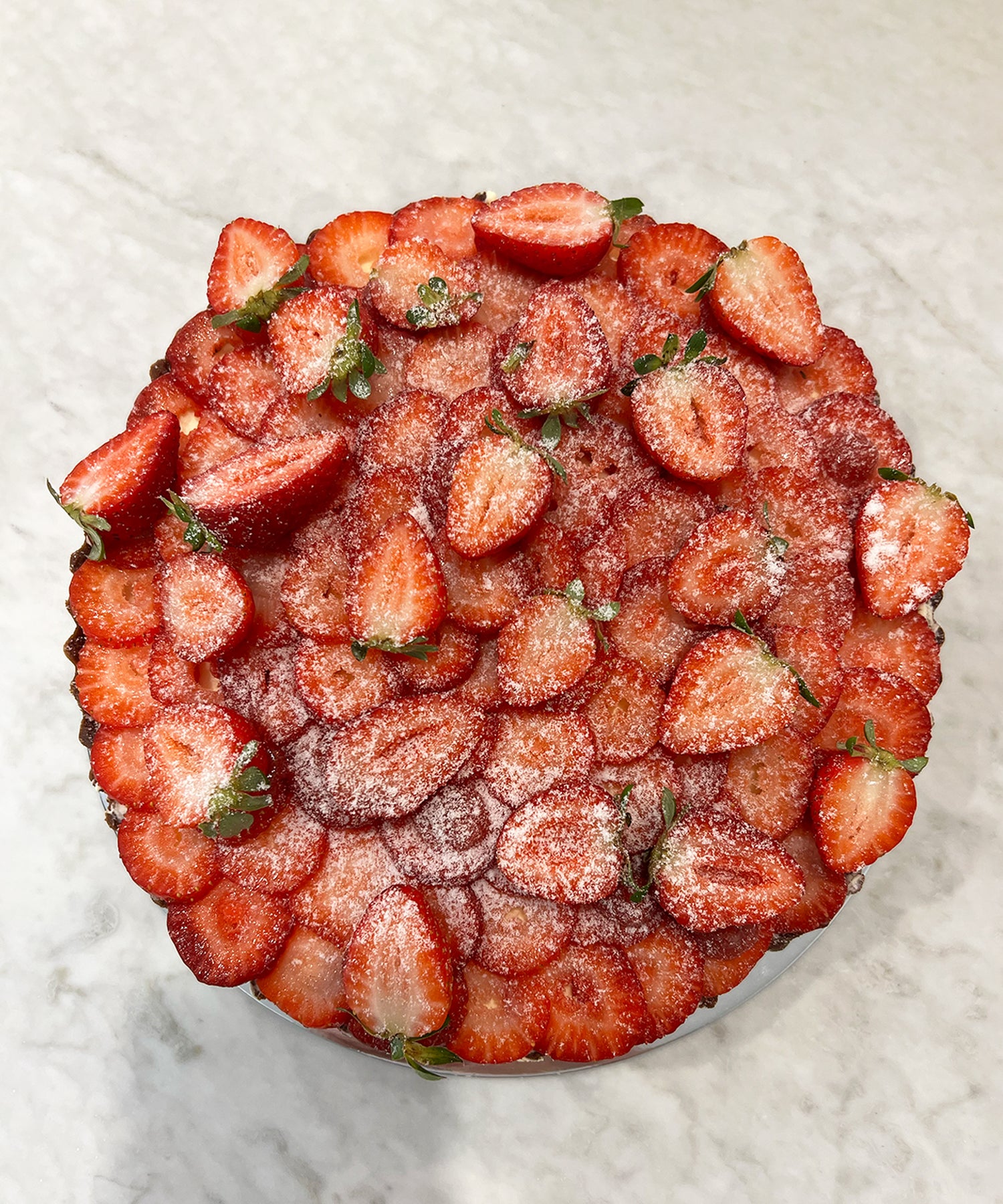 Strawberry White Chocolate Ganache Tart